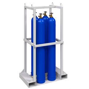 контейнер (паллета) для 4 кислородных газовых баллонов кгб-04 увеличенный фото