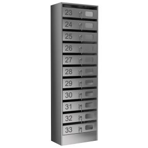 почтовый ящик 11-секционный серия эталон премиум с окошком фото