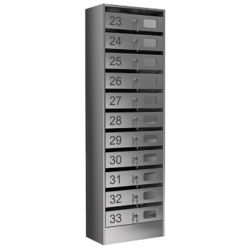 почтовый ящик 11-секционный серия эталон премиум с окошком фото