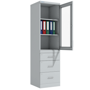 офисный цветной шкаф для документов и канцелярии фото