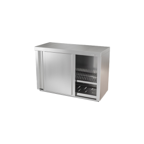 полка закрытая для тарелок из нержавеющей стали 670x1500x420 фото