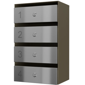 почтовый ящик 4-секционный серия ультра инокс смарт фото