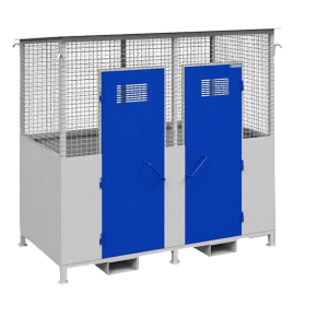 клеть для хранения до 21 баллона без креплений сварная, оцинкованный настил