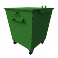 Металлические мусорные контейнеры для ТБО на 1100 литров