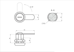 замок для почтового ящика черный фото