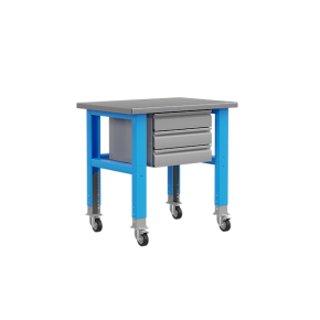 стол металлический промышленный 1000 мм place модуль с 3 ящиками, на колесах фото