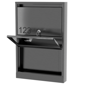 почтовый ящик из нержавеющей стали серии слим 2x1 фото