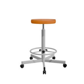 табурет на винтовой опоре т02-1/к оранжевый фото