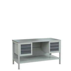 верстак 1500 сборный с 2 подвесными тумбами на 3 ящика фото