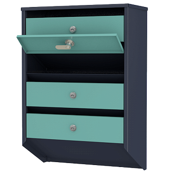 почтовый ящик 4-секционный серия базис премиум фото