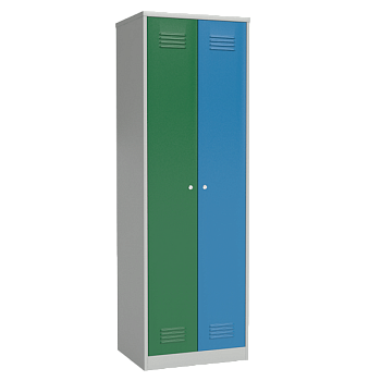 цветной шкаф 2-х секционный для раздевалки фото