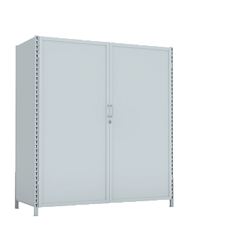 стеллаж 2000x1800x800 стенки сплошные, двери сплошные, 5 ярусов фото