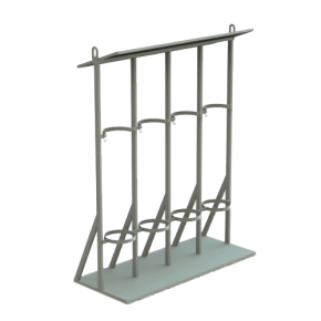 стойка для 4 кислородных баллонов с крышей фото