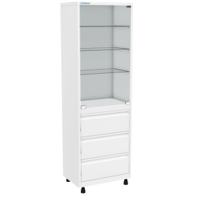 медицинский шкаф одностворчатый шмс-1-р-3 фото