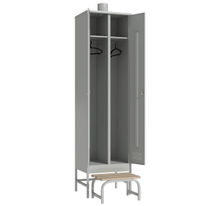 шкаф с принудительной вентиляцией и выдвижной скамьей фото