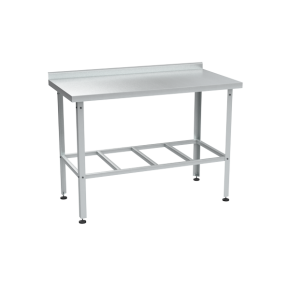 стол из нержавеющей стали с бортом 870x1200x600 фото