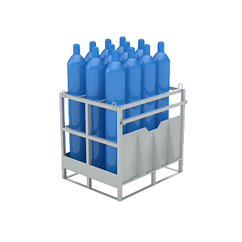 контейнер для 12 кислородных баллонов с перекладиной фото