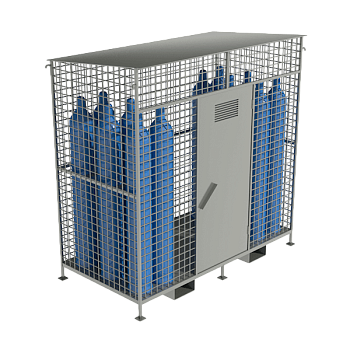 хранилище для 12 кислородных баллонов оцинкованное фото