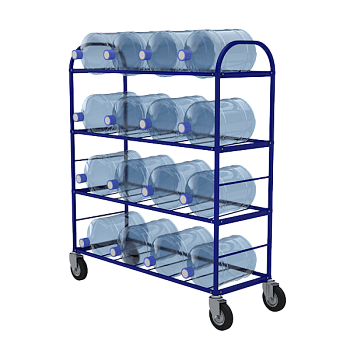 мобильный стеллаж для бутылок с водой тсвд-16 фото