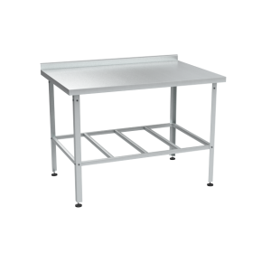 стол из нержавеющей стали с бортом 870x1200x800 фото