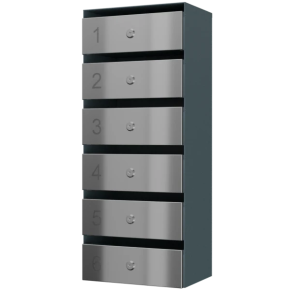 почтовый ящик 6-секционный серия ультра инокс смарт фото