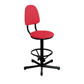 промышленный стул красный кр03 каркас черный фото