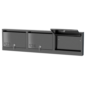 почтовый ящик из нержавеющей стали серии слим 1x3 фото