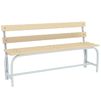 скамья гардеробная со спинкой 1500 фото