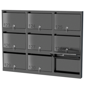 почтовый ящик из нержавеющей стали серии слим 3x3 фото