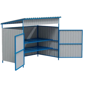 контейнерная площадка для ртутных ламп 2330x2600x1580 с дверьми фото