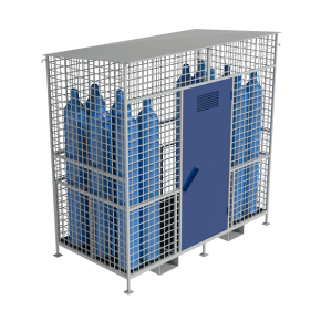 хранилище для 12 кислородных баллонов сетчатое сварное фото