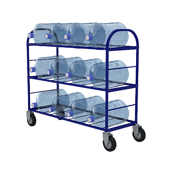 перекатной стеллаж-тележка для хранения баллонов воды тсвд-12 фото