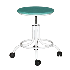 табурет мдф винтовой зеленый т01-1 каркас белый фото