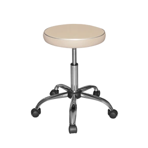 табурет медицинский на газ лифте и колесах т11 кремовый фото