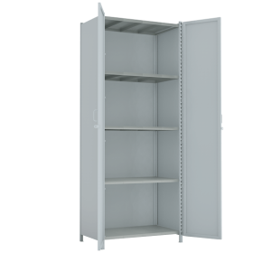стеллаж 3000x1200x750 стенки сплошные, двери сплошные 5 ярусов фото