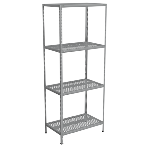 стеллаж из нержавеющей стали с перфорированными полками 2500x1000x600 фото