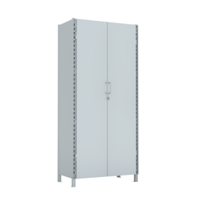 стеллаж 2000x900x500 стенки сплошные, двери сплошные, 4 яруса фото