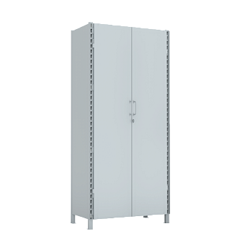 стеллаж 2000x900x500 стенки сплошные, двери сплошные, 4 яруса фото