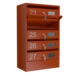 почтовый ящик 5-секционный серия эталон колор с окошком фото