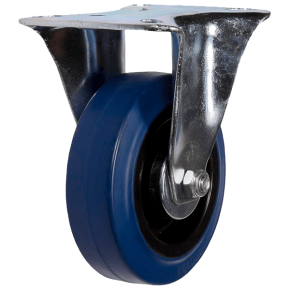 колесо аппаратное синяя эластичная резина неповоротное фото