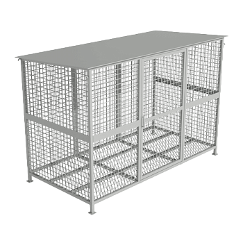 хранилище для 70 кислородных баллонов сетчатое сварное фото