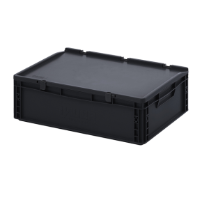 евроконтейнер esd с крышкой на шарнире 185x400x600 фото