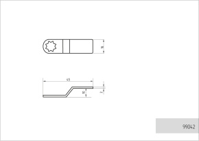 язычок для замка изогнутый 10 мм фото