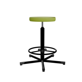 табурет на винтовой опоре светло-зеленый т02-1 каркас черный фото