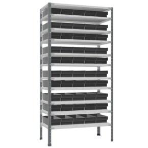 антистатический стеллаж ст-012 с ящиками 400x185x100 фото