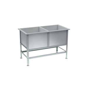 ванна моечная 2 раковины 870x1350x700 фото