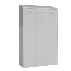 шкаф металлический в раздевалку с наклонной крышей фото