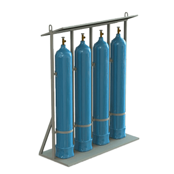 стойка для 4 кислородных баллонов с крышей фото