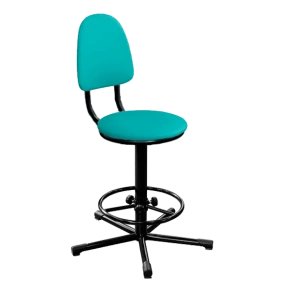 кресло на винтовой опоре зеленое кр02 каркас черный фото