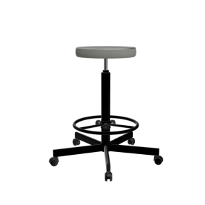 табурет на винтовой опоре серый т02-1/к каркас черный фото